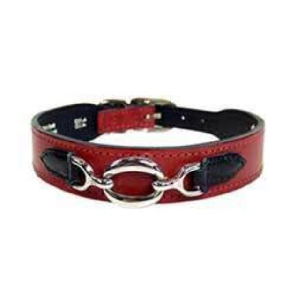Dark Red Dog Collar with Adjustable