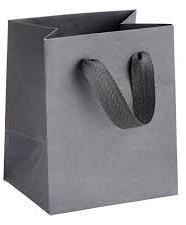 Plain Grey Colored Paper Bags, Style : Handled
