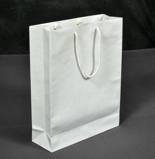 White Top Coated Paper Bags, for Packaging, Feature : Easy Folding