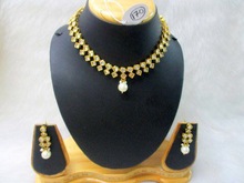 SGE Brass Kundan Jewelry Set, Gender : Women's