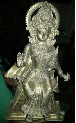 Brass Polished Goddess Dhokra Art, Packaging Type : Box