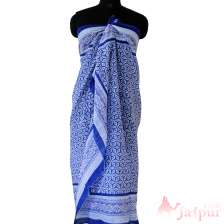 Floral Printed Cotton Indigo Indian Stole Scarves Dupatta-Craft Jaipur