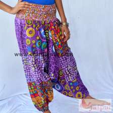 Floral Printed Cotton Trouser Indian Yoga Afghani Harem Pants-Craft Jaipur