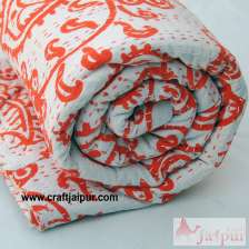 Handmade Bedspread Queen Size, Indian Kantha Quilt Throw