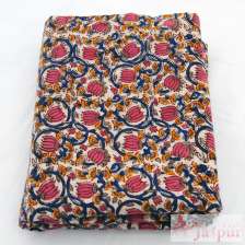 FREE Shipping Hand Block Printed Natural cotton flower print Fabric