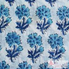 Hand Block Floral Printed Indian Cotton Dress Sewing Fabric-Craft Jaipur