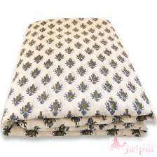 Hand Block Printed Floral Running Cotton Dressmaking Fabric-Craft Jaipur