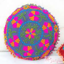 Handmade Cushion Cover Indian Suzani Embroidery-Craft Jaipur