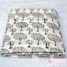 Handmade Tree Of Life Block Print Indian Cotton Voile Fabric-Craft Jaipur
