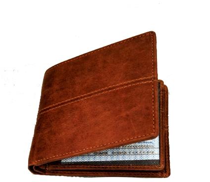 Leather Mens Wallets-232, Color : Tan