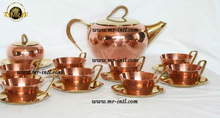 CHEFRON Brass Copper Tea Set