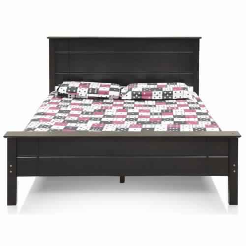 Austin Solid Wood Queen Size Bed (Cappuccino )