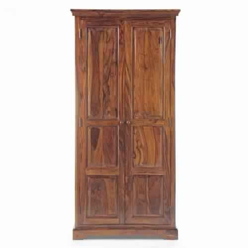 Prelude Solid Wooden Power 2-Door Wardrobe (Brown)