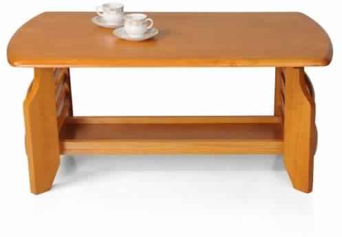 Provincial Solid Wood Coffee Table (Brown), Feature : Indoor use only