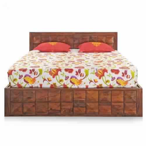 Saphire Solid Wooden King Size Bed (Teak)
