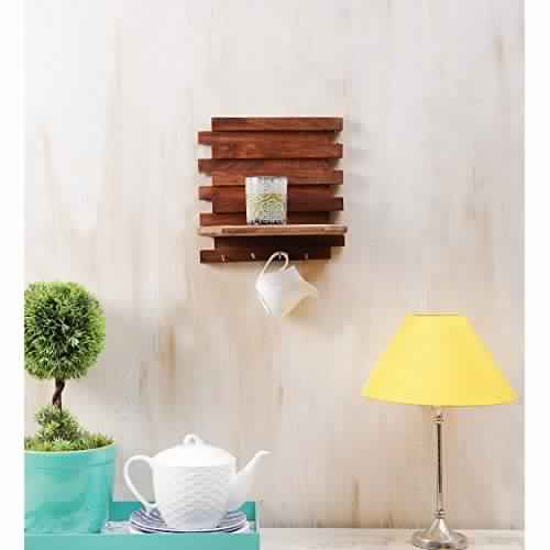Strips Solid Wooden Floating Wall Shelf