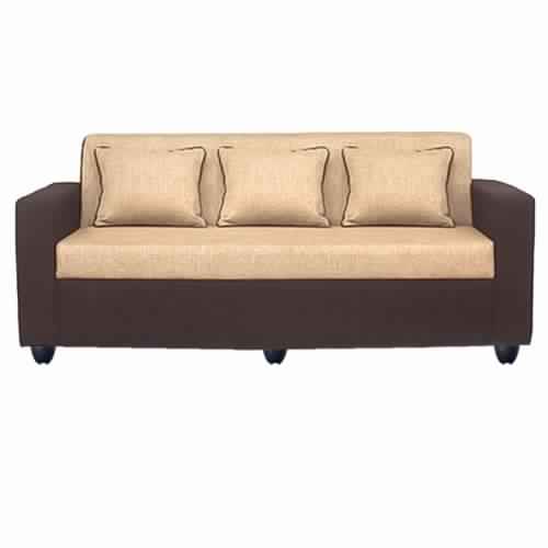 Ultra Fabric Solid Wood 3 Seater Sofa