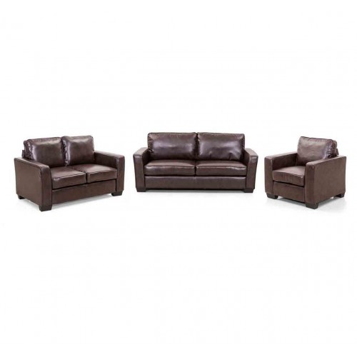 Working Class Solid Wooden Six Seater Sofa Set 3-2-1 (Brown)