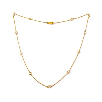 GOLD NECKLACE WITH DIAMONDS