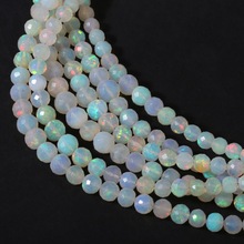 Ethiopian Faceted Rounds Opal, Color : White