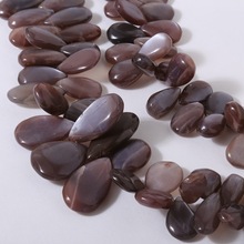 Mocha Moonstone Plain Pear Shaped Beads