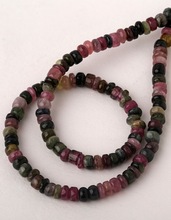 Multi Tourmaline Plain Rondelle Beaded Necklace, Occasion : Gift, Party, Wedding