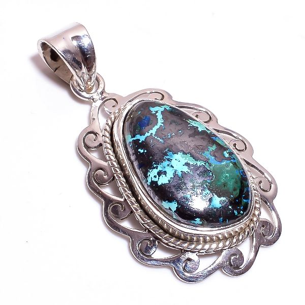 Chrysocolla Gemstone 925 Sterling Silver Pendant, Occasion : Gift