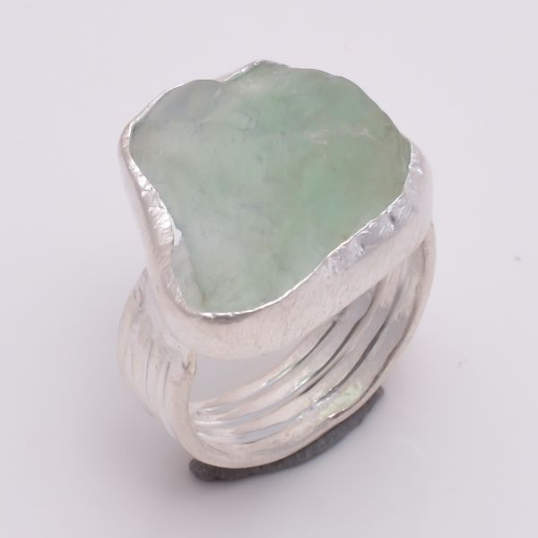 Fluorite Raw Gemstone Ring, Gender : Female, Male