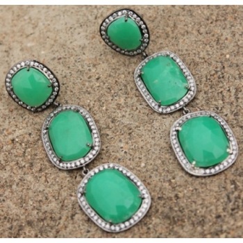 Green Emerald Earring