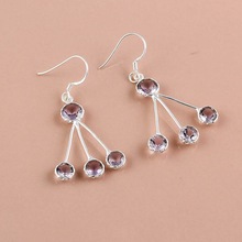 Pink Amethyst Gemstone Earrings