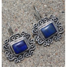 SIlver Sapphire Earring