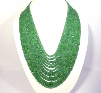 Natural Emerald Beads, Size : 15 inch X 22 inch