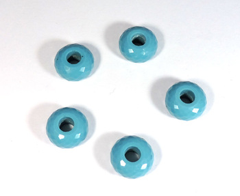 Synthetic Blue Turquoise European Big Hole Beads