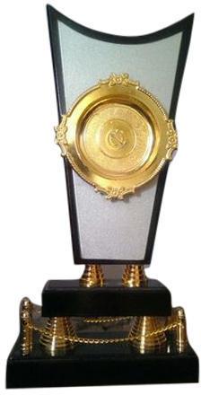 Brass Wooden School Sports Trophy, Color : Golden