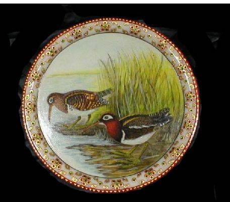 marble Bird plate