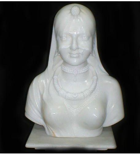 Malvia Traditional Woman White Marble