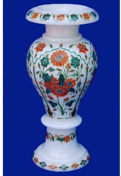 Taj Marble Inlay Flower Pot