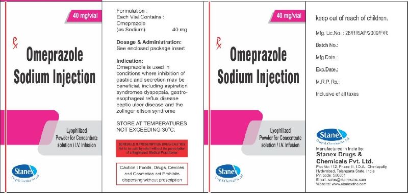 Omeprazol 40 MG Injection