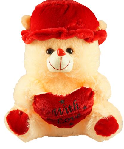 Coco Red Heart Cap Teddy
