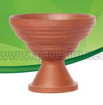 AJAY POTS Custom Shape Clay Terracotta Ice Cream Bowl, Color : Red