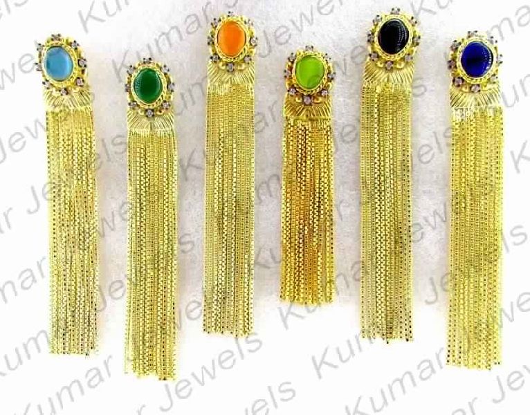 DESIGNER GOLDEN TASSEL EARRINGS