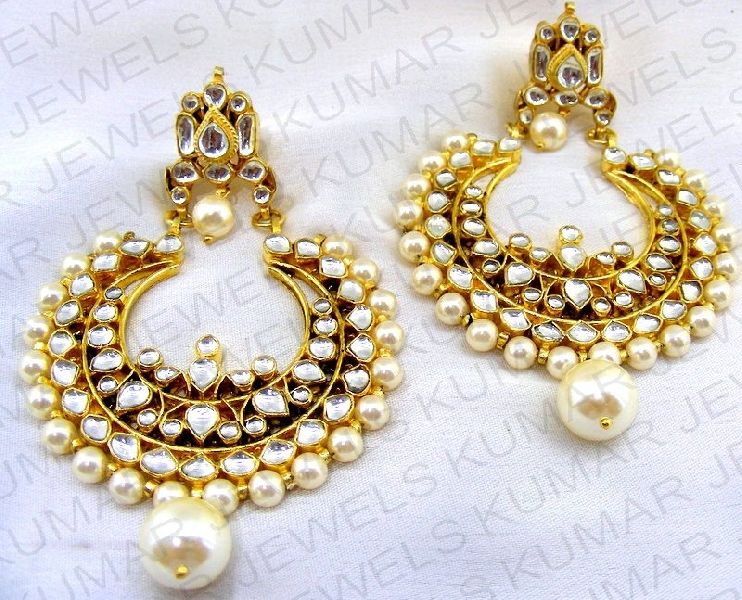 Designer kundan earrings