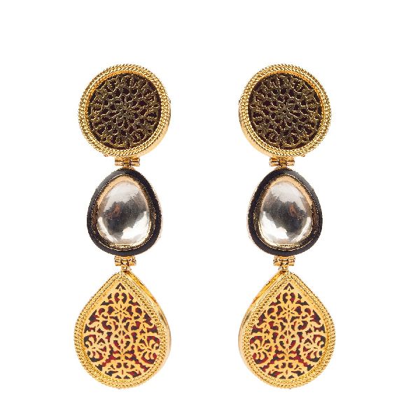 ETHNIC LONG THEWA EARRINGS