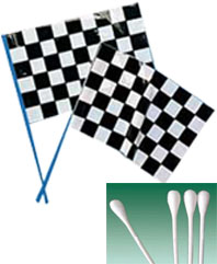 Plastic Flag Stickss and Cotton Swab Sticks