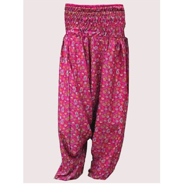 Jaipuronline rayon silk fabric Comfortable Baggy Harem Pants, Technics : Printed