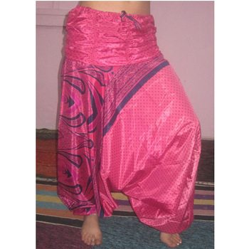 Print silk harem Pants trousers