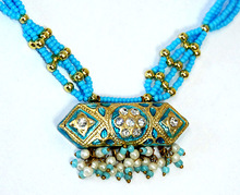 Jaipuronline Turquoise Lakh Necklace