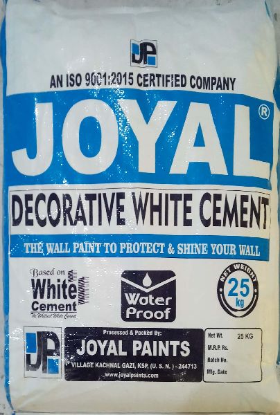 Decorative white cement paint