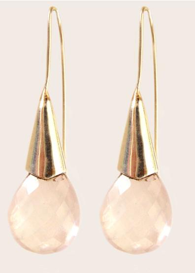 925 Silver with Rose Quartz Earring