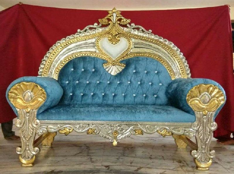 blue cloth sofa